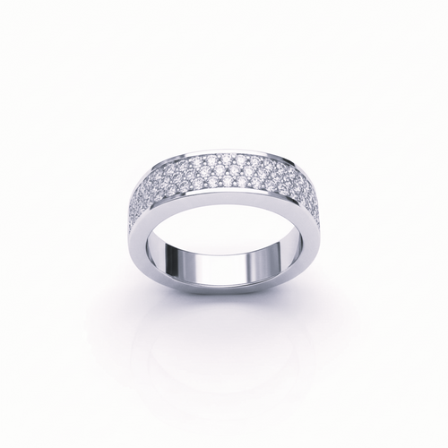 14k solid Gold  Wedding Diamond Ring Men’s – 1.51 CTW