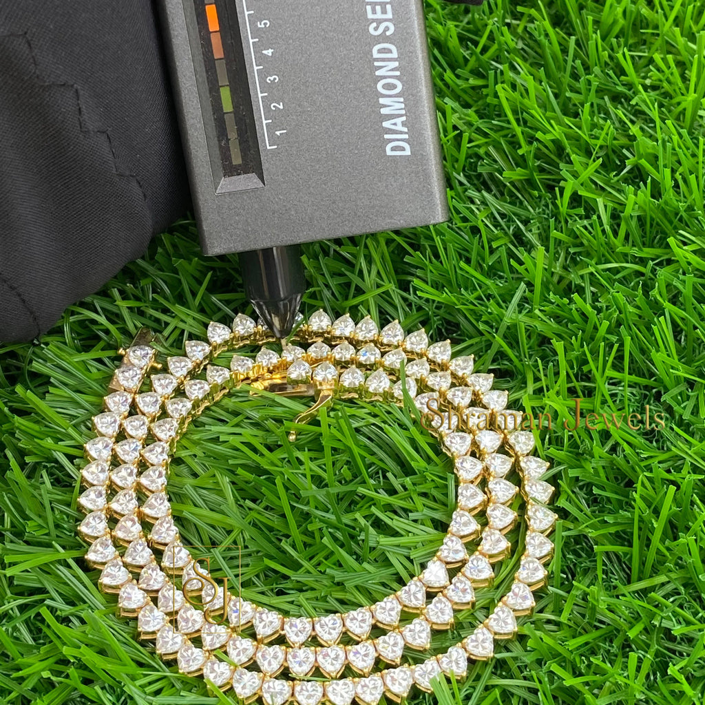 4MM VVS Heart Tennis Chain
