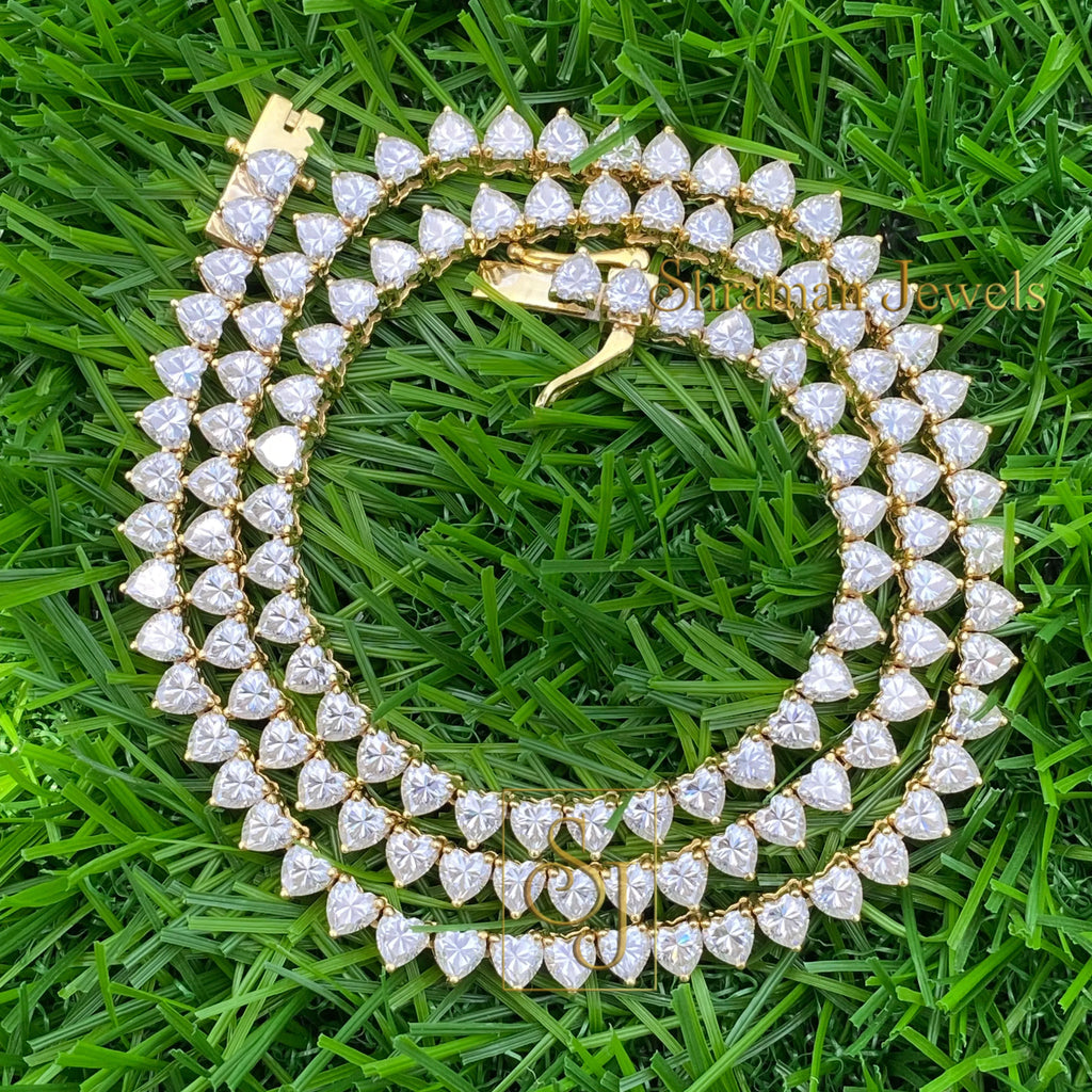 4MM VVS Heart Tennis Chain