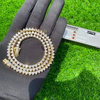 4MM VVS Heart Tennis Chain