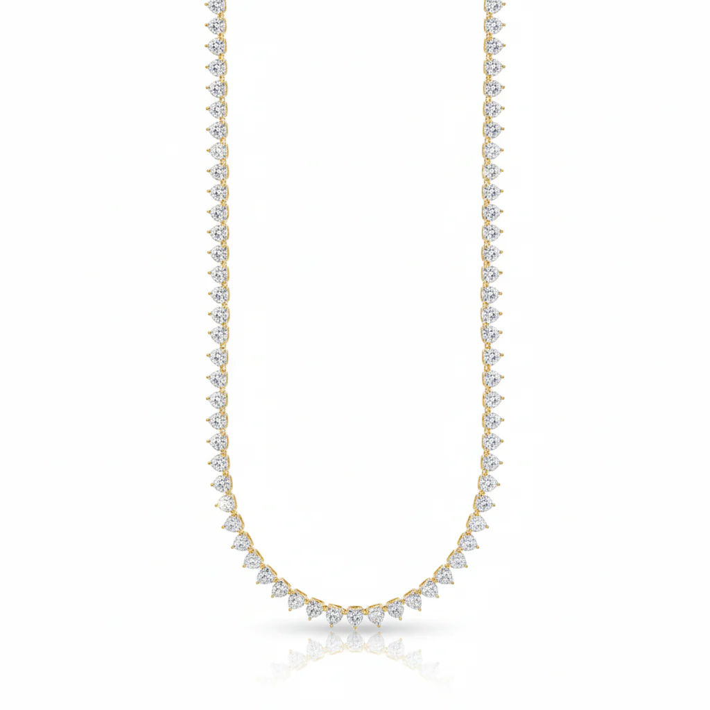 4MM VVS Heart Tennis Chain