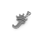 Custom "CROWN J" Letter Diamond Pendant - 2.73 CTW.