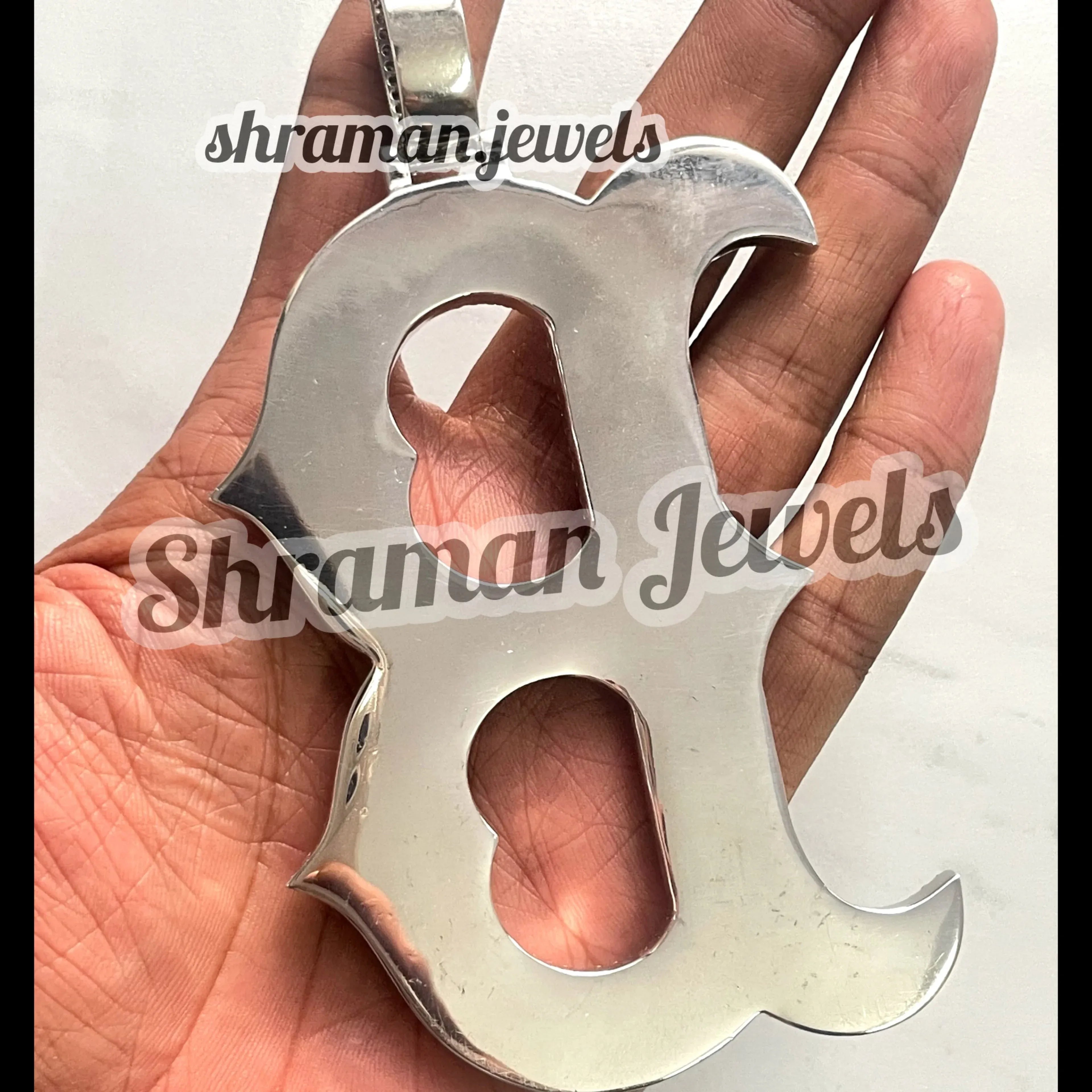 Men's Custom B Initial Letter hip-hop Diamond Pendant - 13.82 CTW