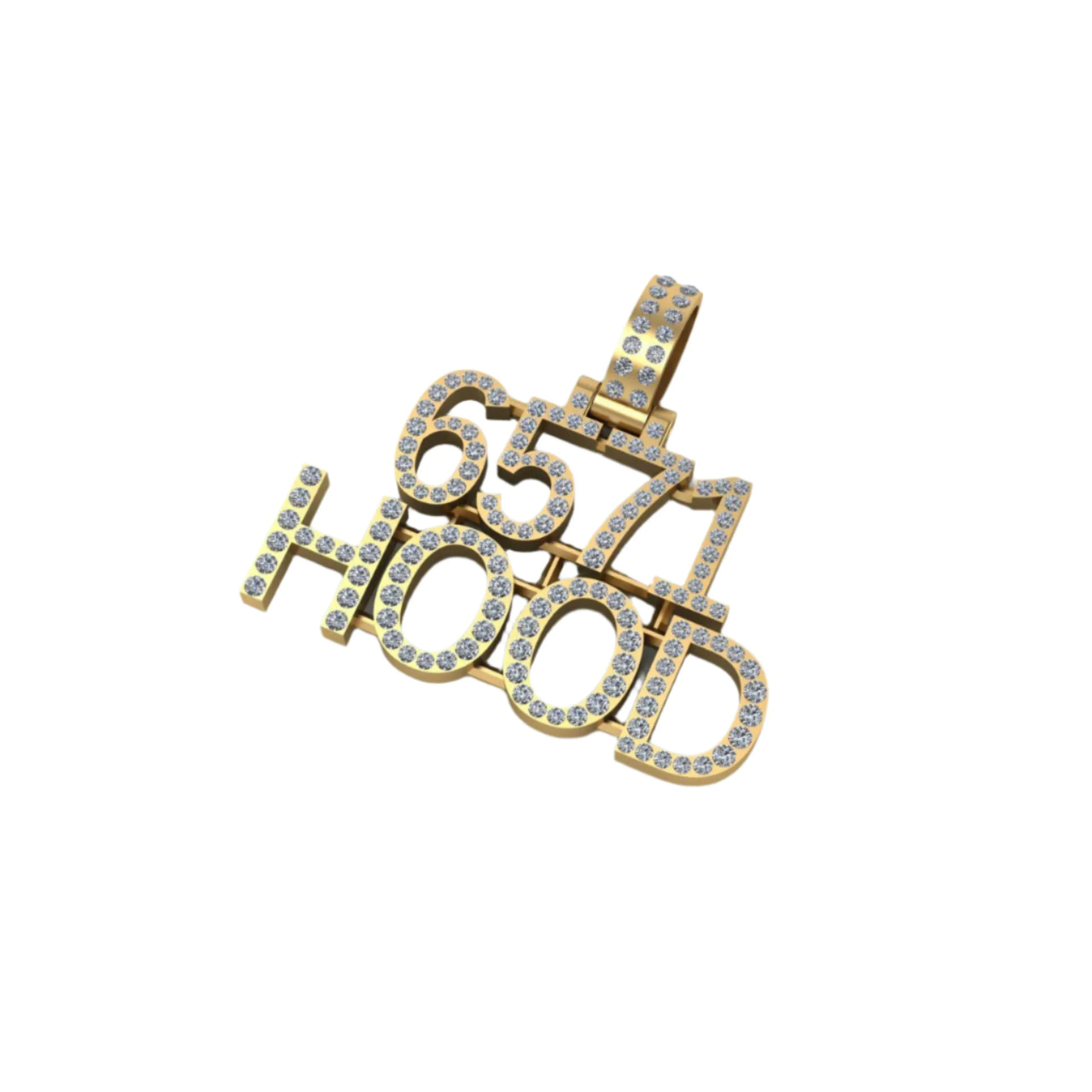 Custom Letter Hood Moissanite Diamond Pendant - 2.20 CTW
