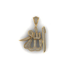 Custom Urdu Letter VVS Diamond Pendant 14K Solid Gold - 2.81 CTW