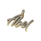 Personalized Abel Pendant 14K solid Gold VVS Diamond - 1.01 CTW