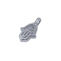 VVS Moissanite Hamsa Hand Pendant 14K solid Gold - 3.07 CTW