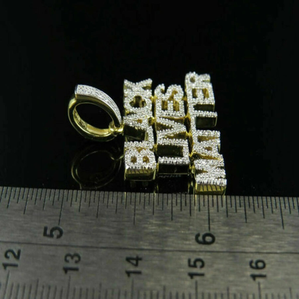 Custom Letter Diamond Pendant 14K Solid Gold - 1.57 CTW
