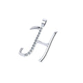 Diamond Initial Pendant Custom H Alphabet 14K Gold Charm - 0.52 CTW