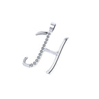 Diamond Initial Pendant Custom H Alphabet 14K Gold Charm - 0.52 CTW