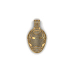Iron Man Diamond Pendant 14K Solid Gold - 3.12 CTW