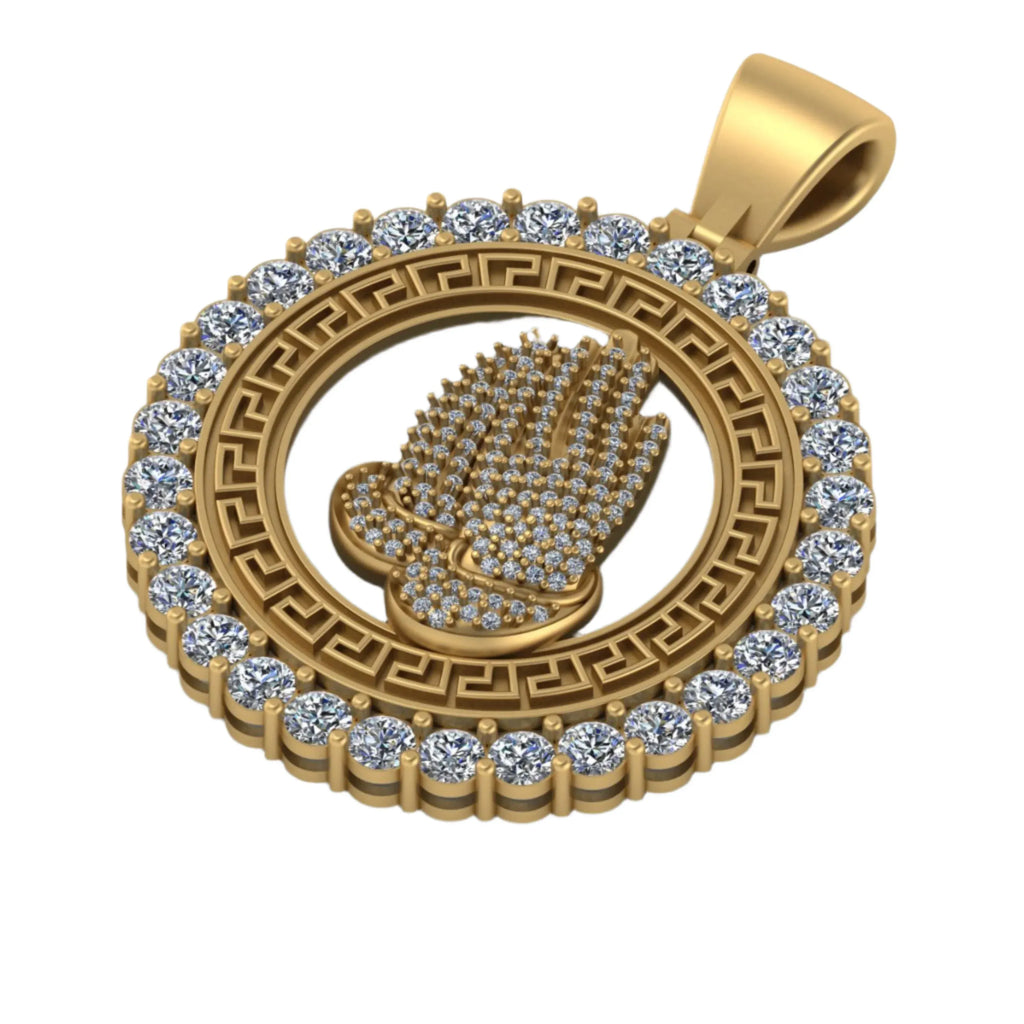 Praying Hands Diamond Pendant - 5.46 CTW