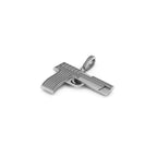14K Solid Gold Mini Pistol Pendant Diamond -0.68 CTW