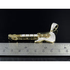 Electric Guitar Diamond Pendant 10k Solid Gold - 1.60 CTW
