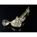 Electric Guitar Diamond Pendant 10k Solid Gold - 1.60 CTW