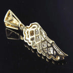 Angel Wing Diamond Pendant 14k Solid Gold - 0.732 CTW