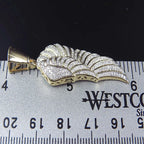 Angel Wing Diamond Pendant 14k Solid Gold - 0.732 CTW