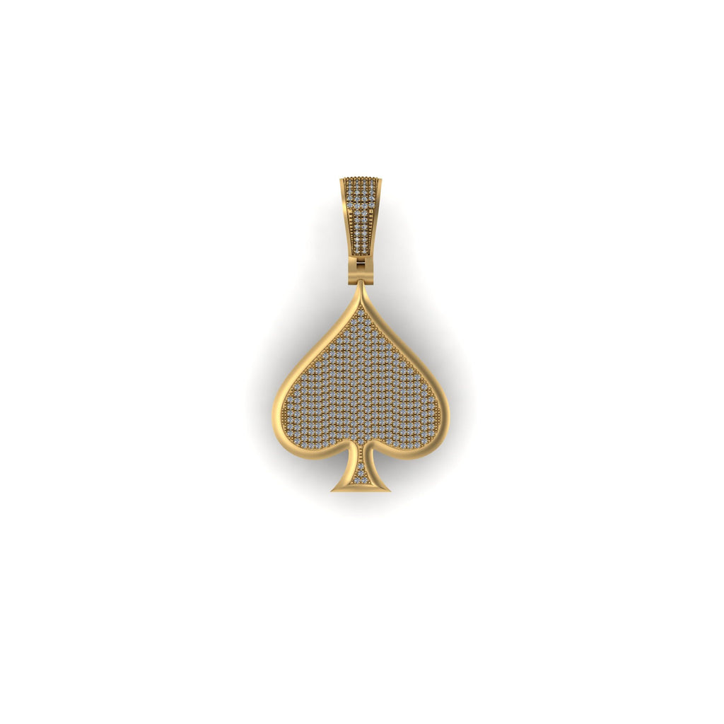 10K Gold ACE Hip Hop Diamond Pendant Lab-Grown - 1.76 CTW