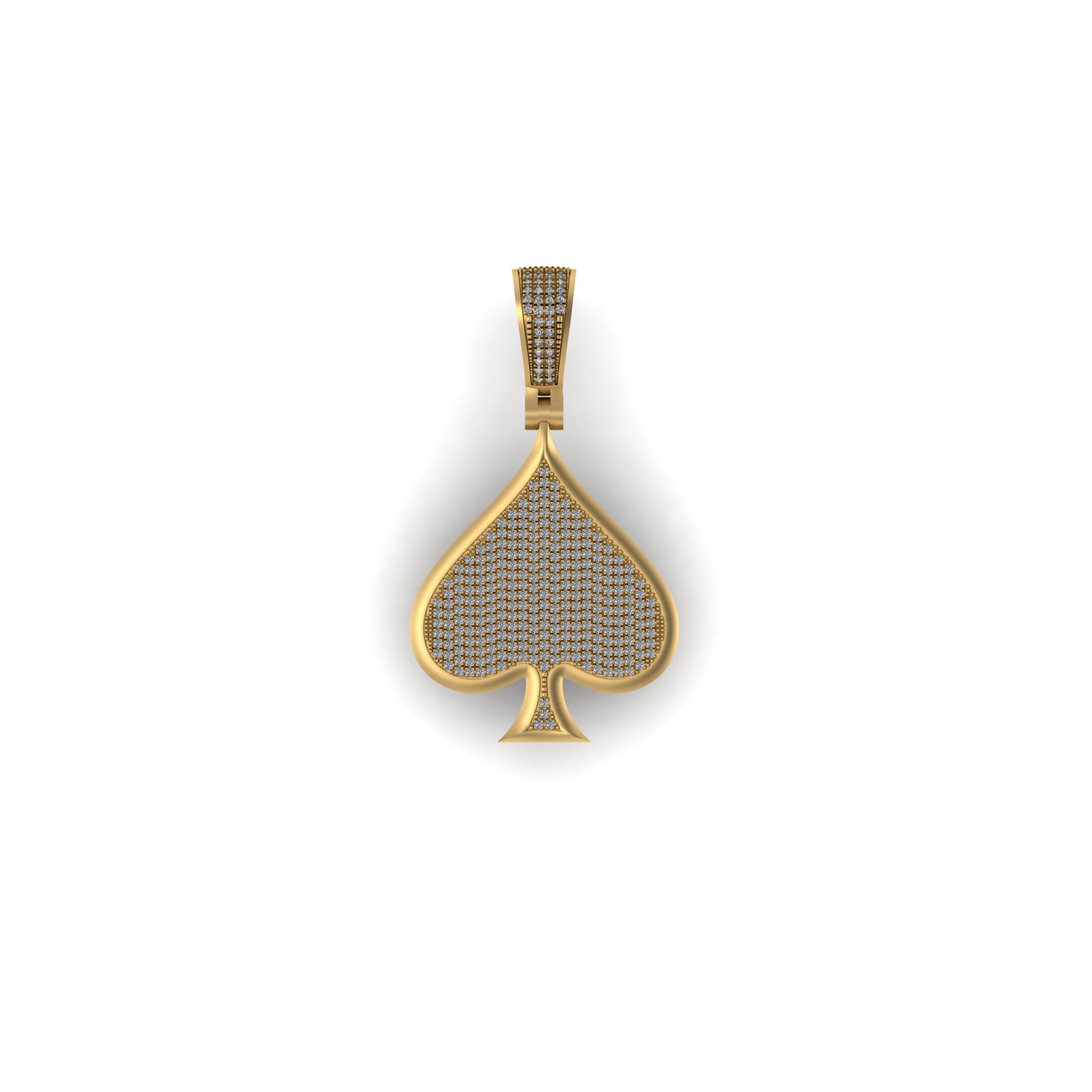 10K Gold ACE Hip Hop Diamond Pendant Lab-Grown - 1.76 CTW