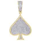 10K Gold ACE Hip Hop Diamond Pendant Lab-Grown - 1.76 CTW