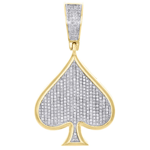 10K Gold ACE Hip Hop Diamond Pendant Lab-Grown - 1.76 CTW