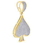 10K Gold ACE Hip Hop Diamond Pendant Lab-Grown - 1.76 CTW