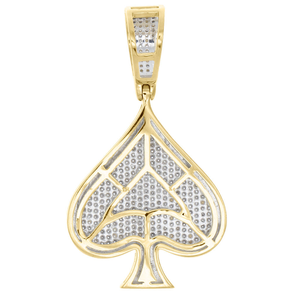 10K Gold ACE Hip Hop Diamond Pendant Lab-Grown - 1.76 CTW