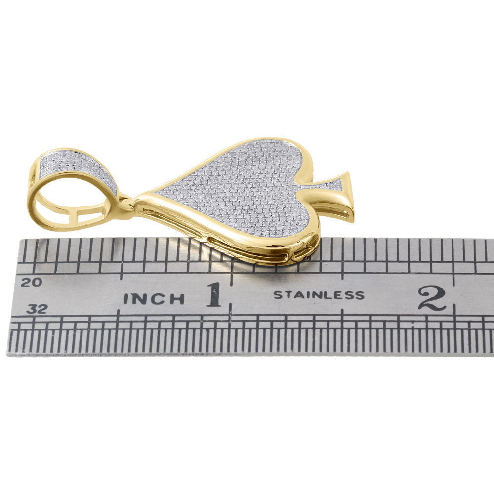 10K Gold ACE Hip Hop Diamond Pendant Lab-Grown - 1.76 CTW