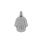 Hamsa Diamond Pendant 14k Solid Gold - 2.67 CTW