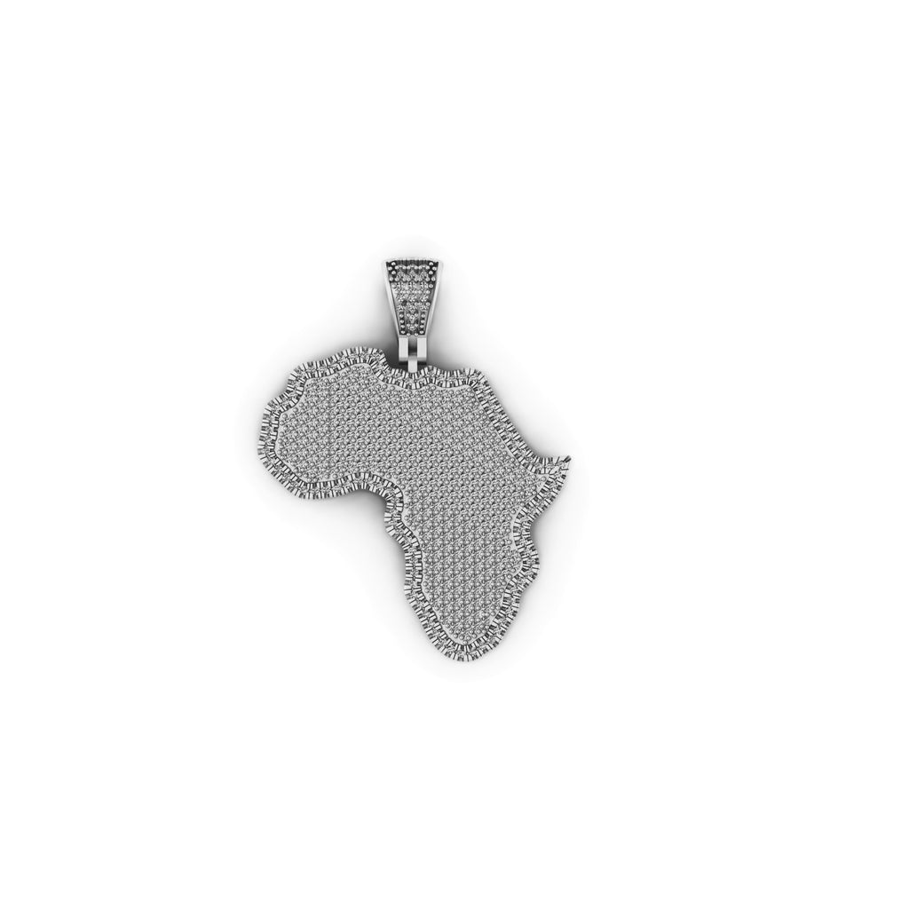 Africa Diamond Pendant 10K Solid Gold - 2.03 CTW