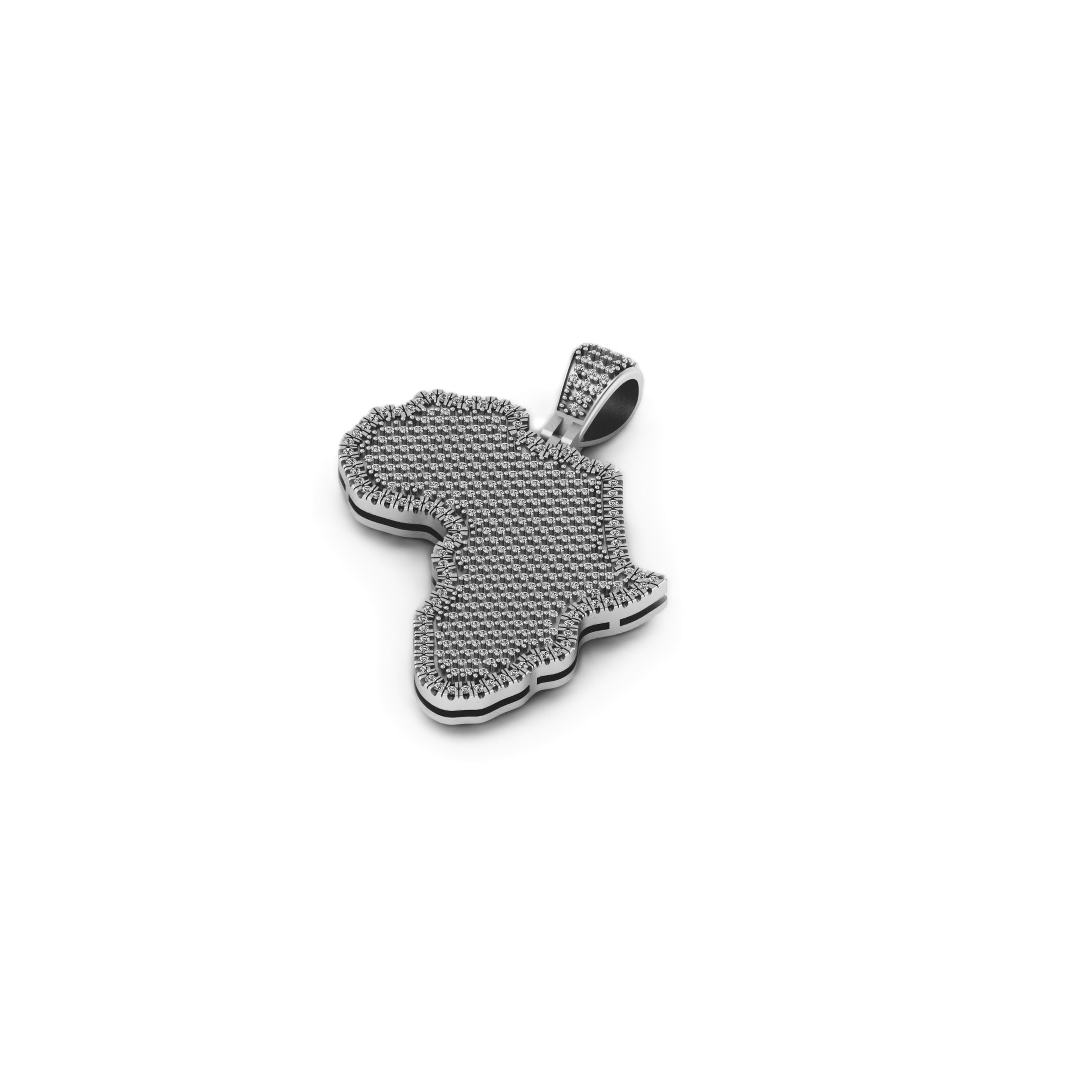 Africa Diamond Pendant 10K Solid Gold - 2.03 CTW