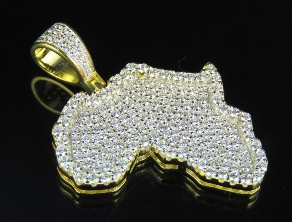 Africa Diamond Pendant 10K Solid Gold - 2.03 CTW