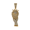Lion Diamond Pendant 14k Solid Gold - 1.47 CTW