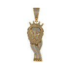 Lion Diamond Pendant 14k Solid Gold - 1.47 CTW