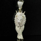 Custom Lion Walking Charm Diamond Pendant