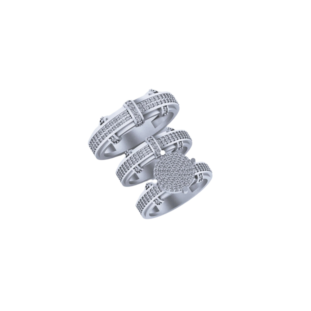 Women’s Diamond  Wedding Rings 14k solid gold - 1.53 CTW