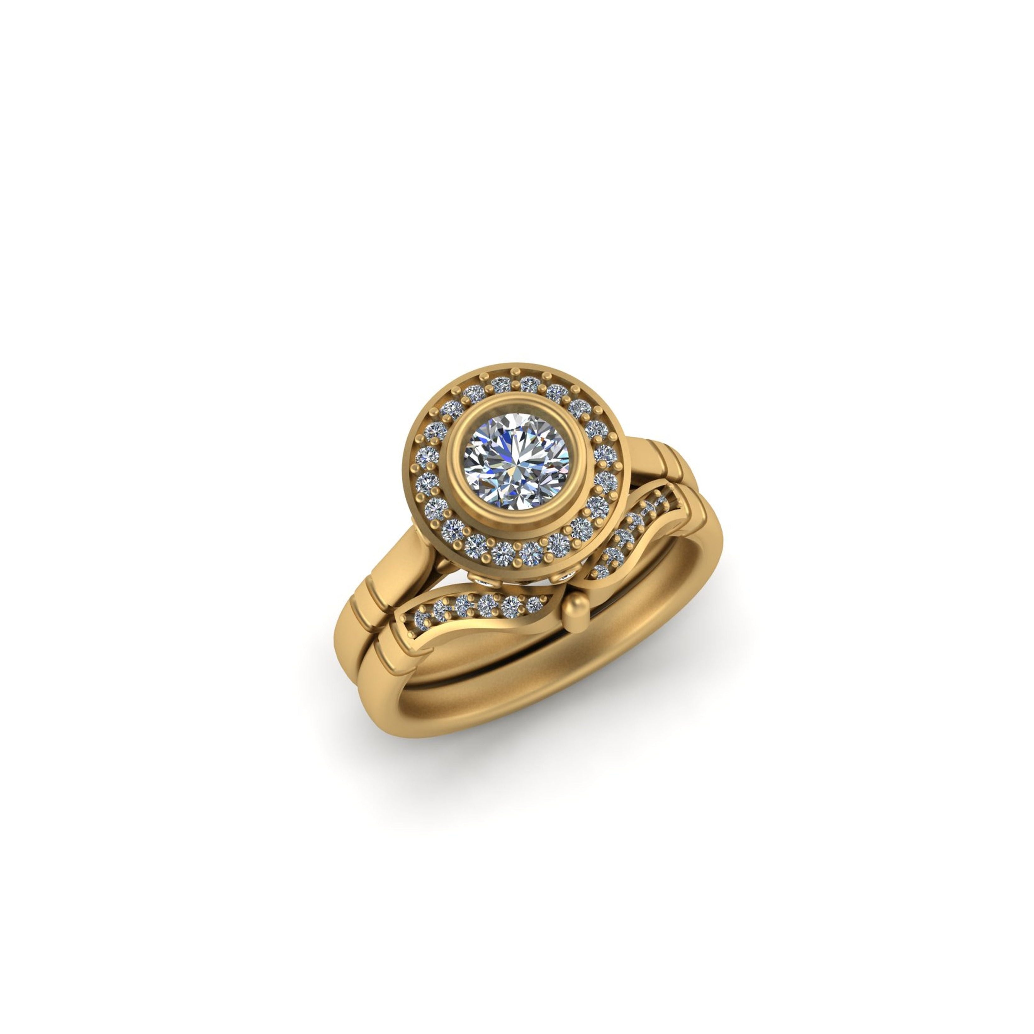 14K Solid Gold Bezel Ring