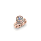 14K Solid Gold Bezel Ring