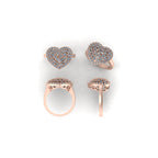 14k solid gold  Heart-Shape Wedding Ring - 1.16 CTW