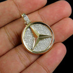 Custom Logo Diamond pendant 14k Solid Gold - 1.00 CTW
