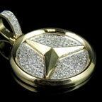 Custom Logo Diamond pendant 14k Solid Gold - 1.00 CTW