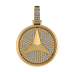 Custom Logo Diamond pendant 14k Solid Gold - 1.00 CTW