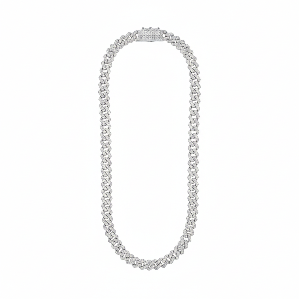 10MM Iced Out Diamond Cuban Chain for Men