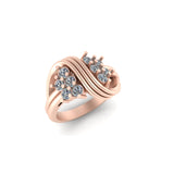 Delicate 10K Gold VVS Moissanite Diamond Ring for Women