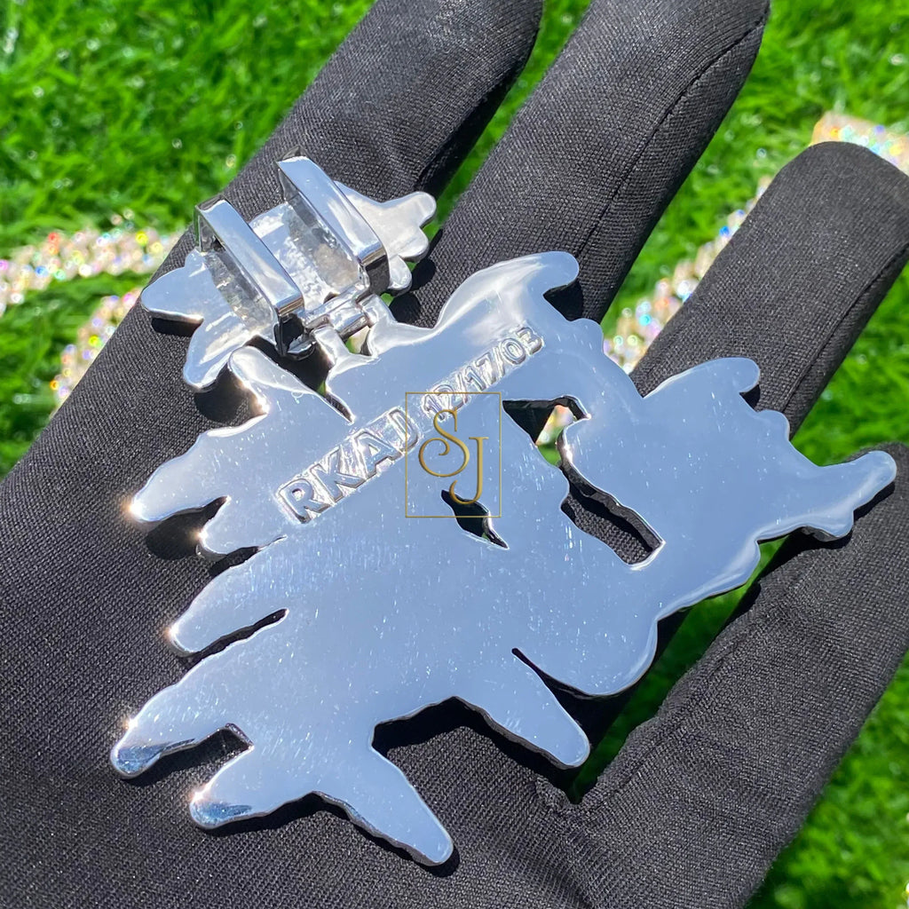 Custom Gold Moissanite Diamond Pendant Personalized Hip Hop Bling - 14.55 CTW