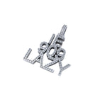 Custom Diamond Name Pendants 925 Silver Dainty Letter Charm - 1.54CTW