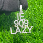 Custom Diamond Name Pendants 925 Silver Dainty Letter Charm - 1.54CTW