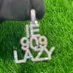 Custom Diamond Name Pendants 925 Silver Dainty Letter Charm - 1.54CTW