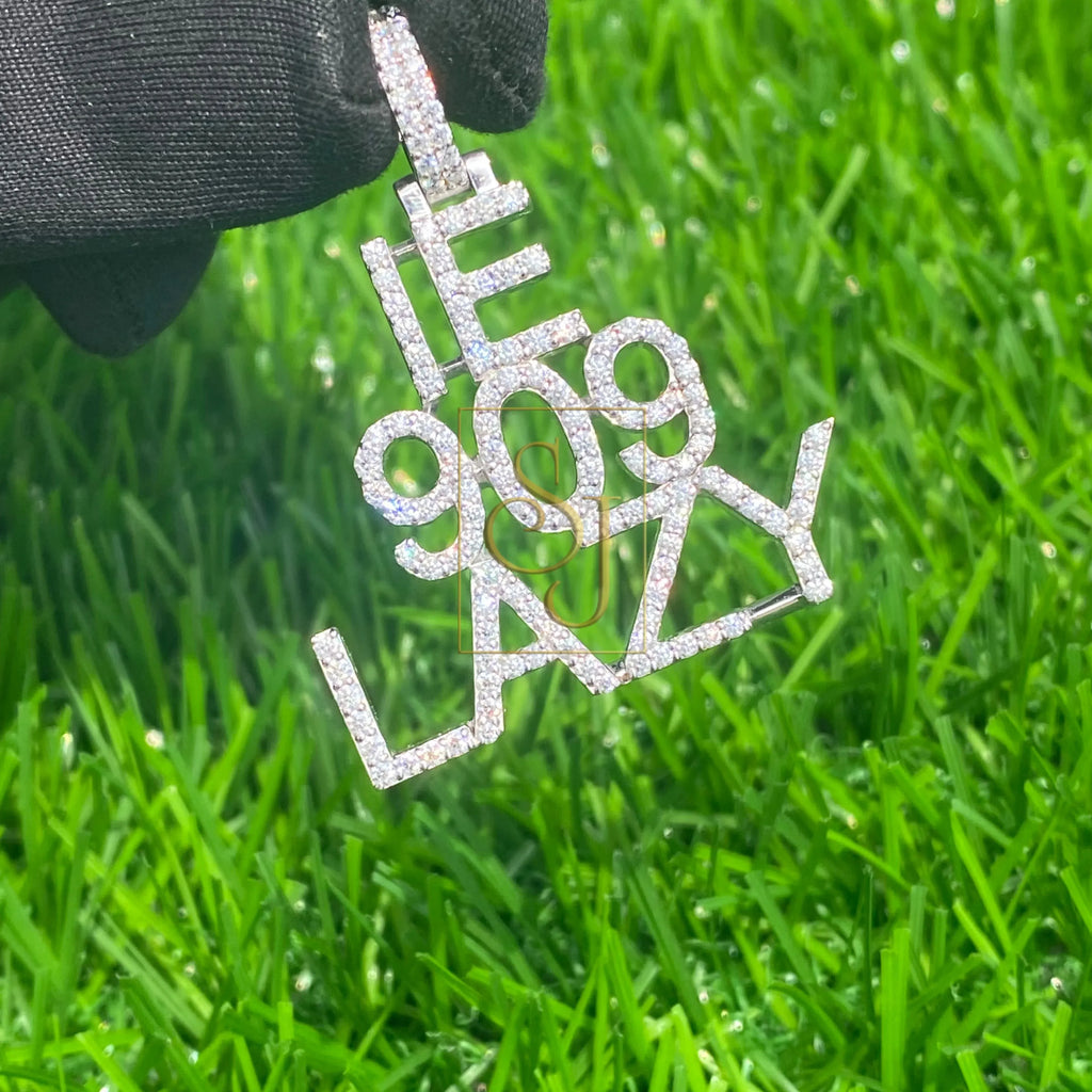 Custom Diamond Name Pendants 925 Silver Dainty Letter Charm - 1.54CTW