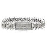 Men's 15MM Trending VVS Fancy Cuban Link Bracelet for Men